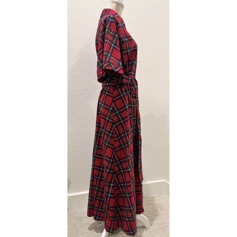BURU Women’s Donna Day Gown Plaid Shirt Dress  Midi Dress . Size M - Picture 4 of 8